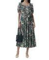 Ghost London Georgia Tiered Floral Midi Dress In Multi