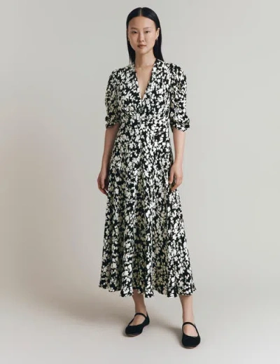 Ghost London Madi Crepe Floral Midi Dress