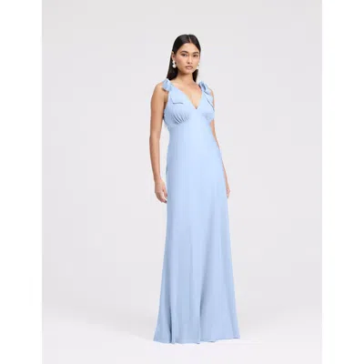 Ghost London Nora Tie Shoulder Satin Maxi Dress In Multi