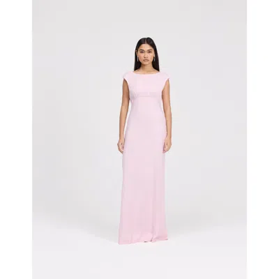 Ghost London Octavia Cowl Back Satin Maxi Dress In Pink