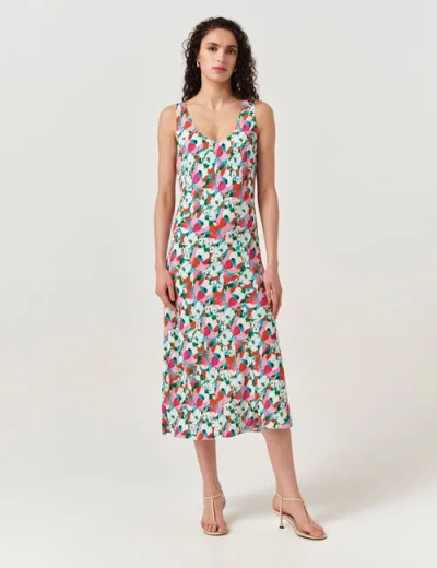 Ghost London Paloma Crepe Midi Slip Dress In Multi