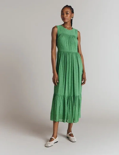 Ghost London Sandy Georgette Jacquard Midi Dress