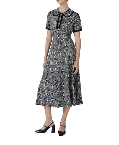 Ghost London Taylor Floral Crepe Midi Tea Dress In Multi