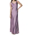 Ghost London Willow Sleeveless Satin Maxi Slip Dress In Purple