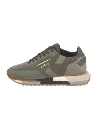 Pre-owned Ghoud Colorblock Pattern Glitter Accents Athletic Sneakers In Blue