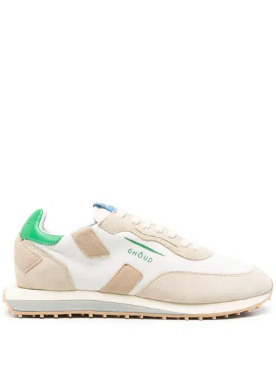 Ghoud Ghōud Beige Rush Sneakers With Green Heel