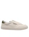 Ghoud Lido Sneakers In Ivory And Green Leather In Ivory/military