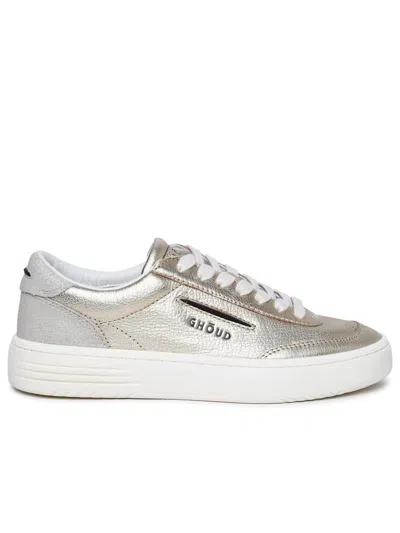 Ghoud Lido Low Sneakers In Platinum Color Leather In Silver
