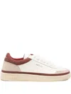 Ghoud Beige Low-top Sneakers With Perforated Detailing In White