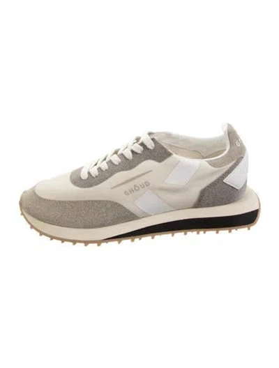 Pre-owned Ghoud Leather Athletic Sneakers In Grey/neutrals/white