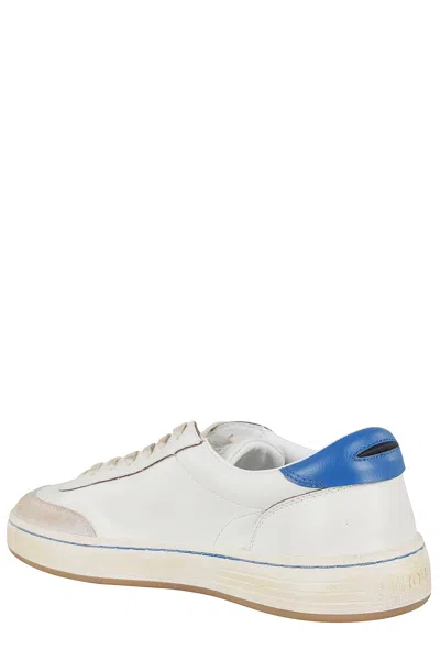 Ghoud Lido Leather Suede In White Royal