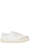 Ghoud Lido Low Sneakers In White Leather And Suede In White