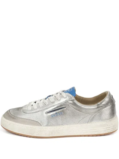 Ghoud Lido Metallic Sneakers In Silver