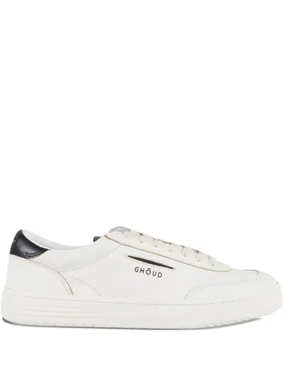 Ghoud Lido Perforated-toe Leather Sneakers In White