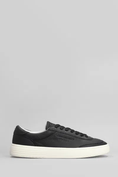 Ghoud Lido Leather Sneakers In Black