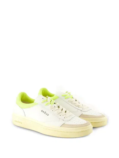 Ghoud Pads Brushed Sneakers In White