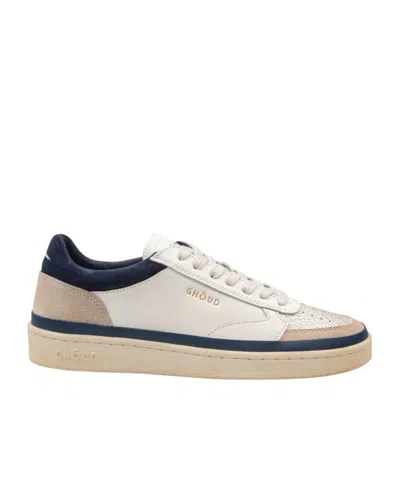 Ghoud Pads Crack Sneakers In White And Blue In Brown