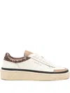 Ghoud Pads Glitter-detail Panelled Sneakers In Neutral