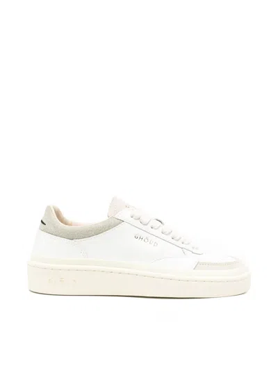 Ghoud Pads Panelled Sneakers In White