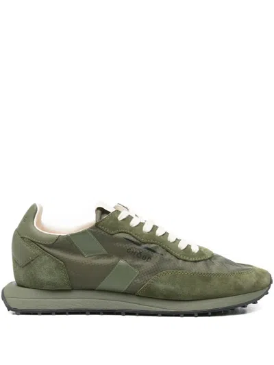 Ghoud Panelled Low-top Sneakers In Green