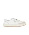 Ghoud Lido Low Sneakers In White Leather And Suede In White