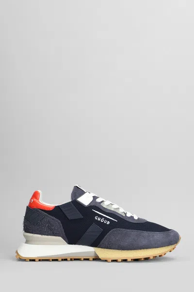 GHOUD RUSH GROOVE SNEAKERS IN BLUE SUEDE AND FABRIC