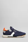 GHOUD RUSH MULTI SNEAKERS IN BLUE SUEDE AND FABRIC