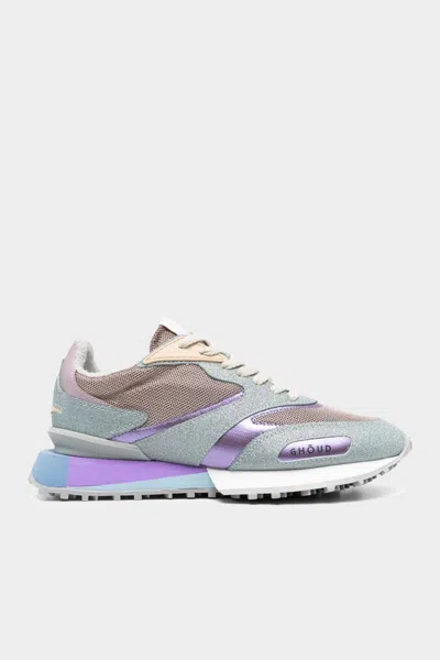 Ghoud Starlight Grove 2.0 Mesh & Glitter Sneakers In Lilac Blue In White