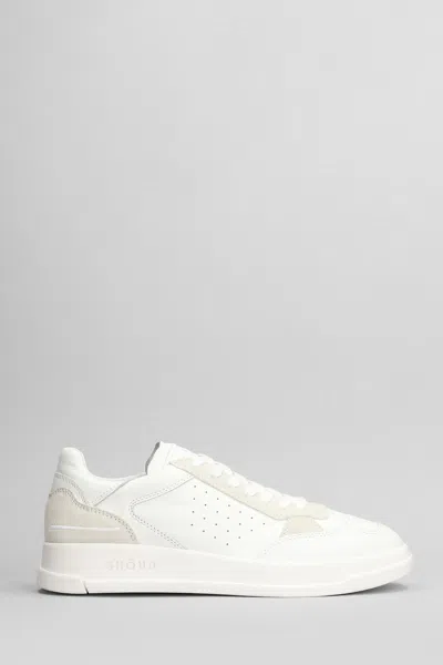 Ghoud Tweener Low Sneakers In White Suede And Leather