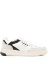 Ghoud Black Sneakers With Calfskin And Suede Accents In White