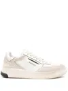 Ghoud White And Beige Sneakers With Textured Accents In White