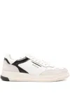 Ghoud Black Sneakers With Calfskin And Suede Accents In White