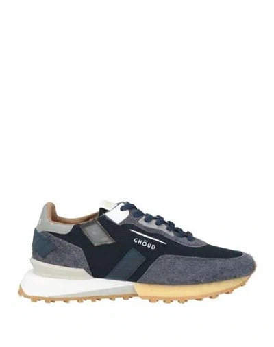 Ghoud Venice Ghōud Venice Man Sneakers Midnight Blue Size 8 Leather, Textile Fibers