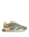 Ghoud Venice Ghōud Venice Man Sneakers Military Green Size 8 Leather, Textile Fibers In Green