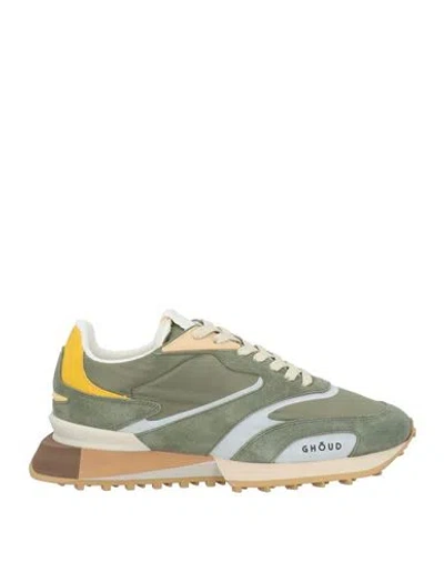 Ghoud Venice Ghōud Venice Man Sneakers Military Green Size 8 Leather, Textile Fibers