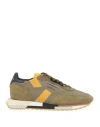 Ghoud Venice Ghōud Venice Man Sneakers Military Green Size 8 Soft Leather, Textile Fibers In Green