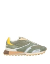 Ghoud Venice Ghōud Venice Man Sneakers Military Green Size 8 Leather, Textile Fibers In Green