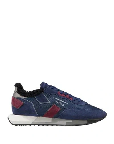 Ghoud Venice Ghōud Venice Rush Man Sneakers Navy Size 7 Leather, Textile Fibers In Navy Blue