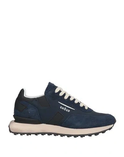Ghoud Venice Ghōud Venice Man Sneakers Navy Size 9 Textile Fibers, Leather In Blue
