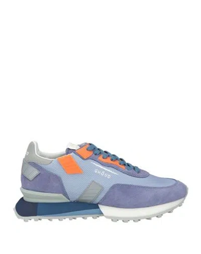 Ghoud Venice Ghōud Venice Man Sneakers Slate Blue Size 9 Leather, Textile Fibers