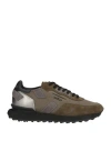 Ghoud Venice Ghōud Venice Rush Man Sneakers Military Green Size 13 Leather, Textile Fibers In Green