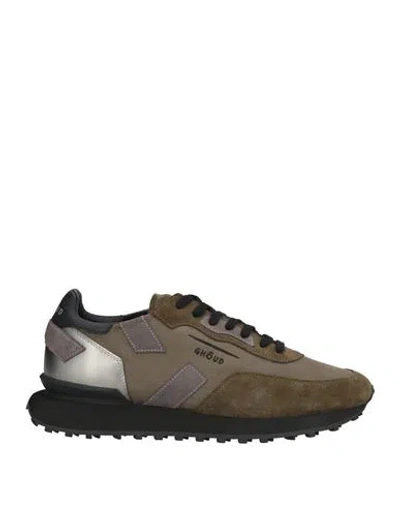 Ghoud Venice Ghōud Venice Rush Man Sneakers Military Green Size 13 Leather, Textile Fibers