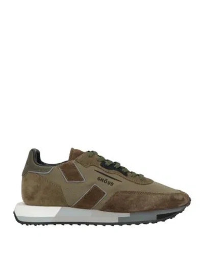 Ghoud Venice Ghōud Venice Rush Man Sneakers Military Green Size 9 Leather, Textile Fibers