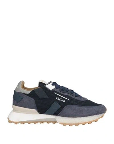 Ghoud Venice Ghōud Venice Rush Man Sneakers Navy Size 9 Leather, Textile Fibers In Blue