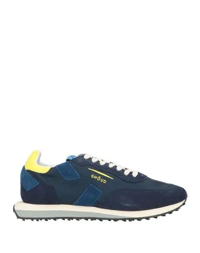Ghoud Venice Ghōud Venice Rush Man Sneakers Navy Size 9 Leather, Textile Fibers In Blue