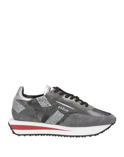 Ghoud Venice Ghōud Venice Rush Woman Sneakers Charcoal Size 7 Soft Leather, Textile Fibers In Grey