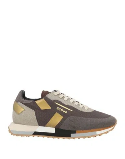 Ghoud Venice Ghōud Venice Rush Woman Sneakers Chocolate Brown Size 10 Leather, Textile Fibers