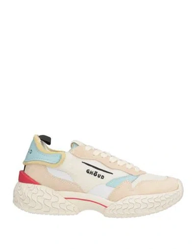 Ghoud Venice Ghōud Venice Woman Sneakers Beige Size 8 Leather, Textile Fibers In Sand