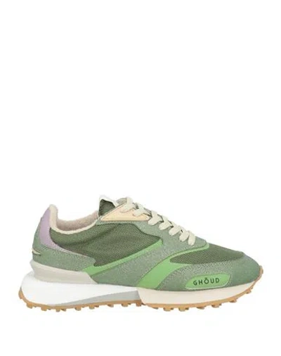 Ghoud Venice Ghōud Venice Woman Sneakers Green Size 8 Textile Fibers, Leather