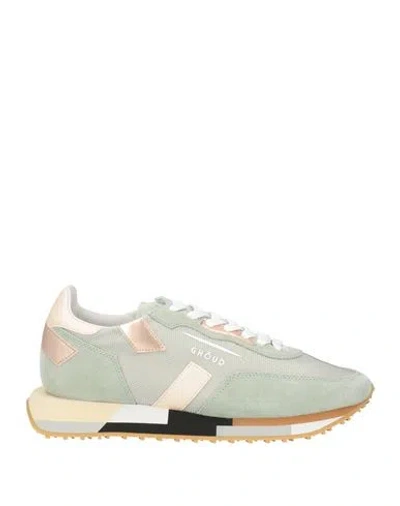 Ghoud Venice Ghōud Venice Woman Sneakers Light Green Size 8 Leather, Textile Fibers